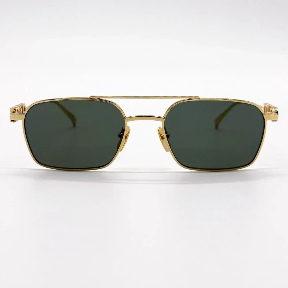 NEW GUCCI SUNGLASSES GOLD UNISEX EYEWEAR GUCCI GG1804S 001